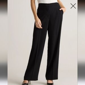 Basler Black Wide Leg Pants Elegant Mid-Waisted Design.